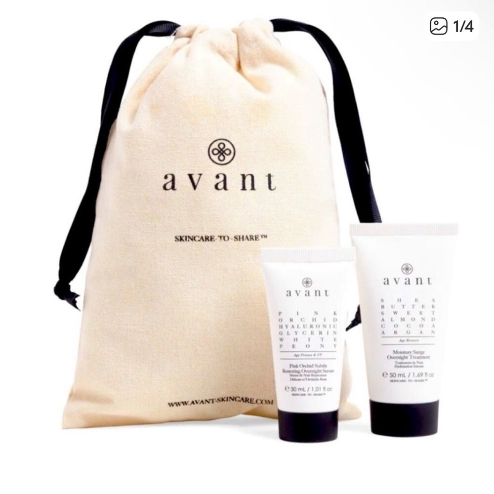 Avant Overnight Repair Skincare Set with Bag